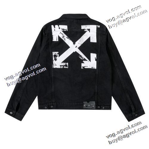 セレブ愛用の超人気商品 2022新作 Off-White オフホワイト デニムジャケット オフホワイトブランドコピー 楽に着用出来る プリント柄