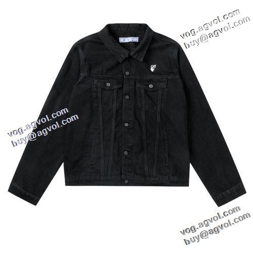 セレブ愛用の超人気商品 2022新作 Off-White オフホワイト デニムジャケット オフホワイトブランドコピー 楽に着用出来る プリント柄