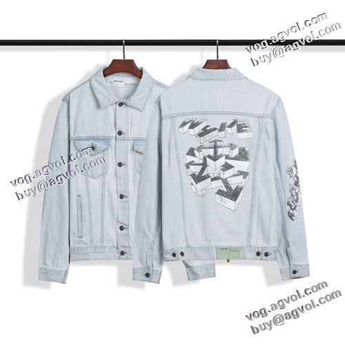 2022新作 オフホワイトコピー 争奪戦必至 Off-White オフホワイト デニムジャケット 満足できるコート 飽きのこないデザイン