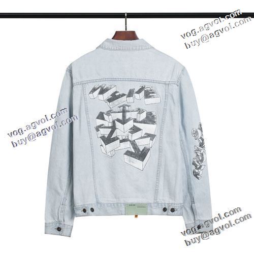 2022新作 オフホワイトコピー 争奪戦必至 Off-White オフホワイト デニムジャケット 満足できるコート 飽きのこないデザイン
