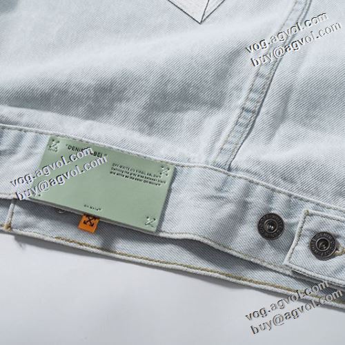 2022新作 オフホワイトコピー 争奪戦必至 Off-White オフホワイト デニムジャケット 満足できるコート 飽きのこないデザイン