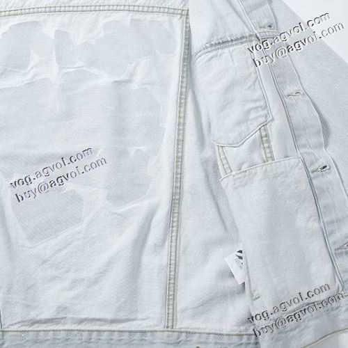 2022新作 オフホワイトコピー 争奪戦必至 Off-White オフホワイト デニムジャケット 満足できるコート 飽きのこないデザイン