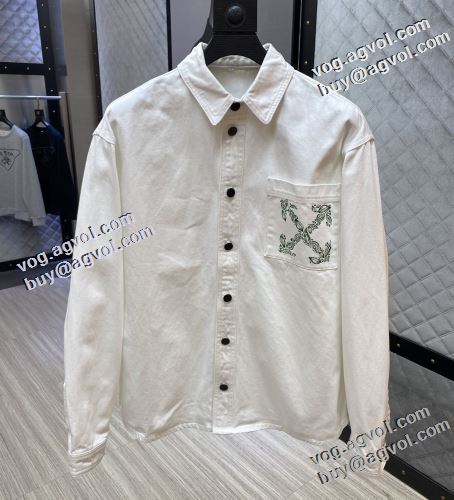 おしゃれな装い 洗練コート 2022新作 オフホワイトスーパーコピー 上品に着こなせ Off-White オフホワイト デニムジャケット 