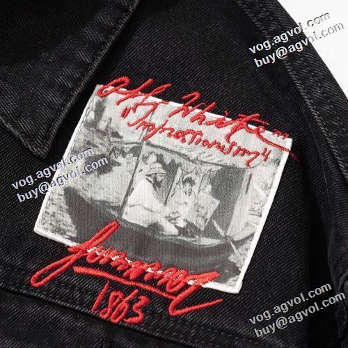 オフホワイトコピー 堪能できるコート 2022新作 Off-White オフホワイト デニムジャケット 早くも完売している 人目を惹くデザイン