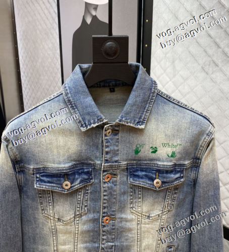 争奪戦必至 2022新作 Off-White オフホワイト 花プリントデザインジャケット デニムジャケット オフホワイトコピー ブランド 楽に着用出来る