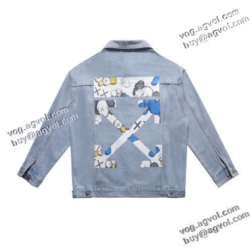 堪能できるコート オフホワイトブランド 偽物 通販 2022新作 Off-White オフホワイト デニムジャケット 今一番HOTな新品 大花プリント 2色可選