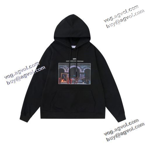 プリントパーカ 定番のアイテム 2022新作 Off-White パーカー オフホワイト オフホワイトスーパーコピー 存在感のある 2色可選