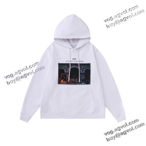 プリントパーカ 定番のアイテム 2022新作 Off-White パーカー オフホワイト オフホワイトスーパーコピー 存在感のある 2色可選