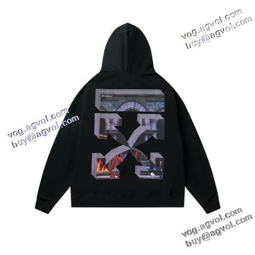 プリントパーカ 定番のアイテム 2022新作 Off-White パーカー オフホワイト オフホワイトスーパーコピー 存在感のある 2色可選