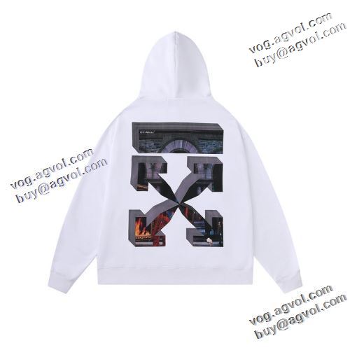 プリントパーカ 定番のアイテム 2022新作 Off-White パーカー オフホワイト オフホワイトスーパーコピー 存在感のある 2色可選