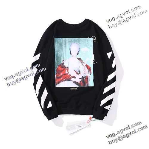 2色可選 大好評 もっとも高い人気を誇る オフホワイトブランドスーパーコピー 2022新作 Off-White オフホワイト プルオーバーパーカー プリントパーカ