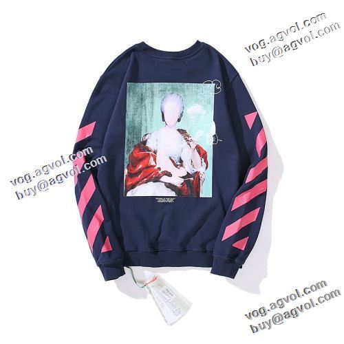 2色可選 大好評 もっとも高い人気を誇る オフホワイトブランドスーパーコピー 2022新作 Off-White オフホワイト プルオーバーパーカー プリントパーカ