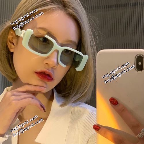 人気商品登場 2021 眼鏡/メガネ ヒンジ構造 細い梁 有色镜片 Off-White オフホワイトブランド 偽物 通販