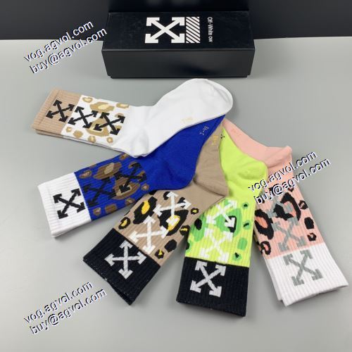 着心地抜群 2021 Off-Whiteブランドコピー オフホワイト靴下 純綿の品質 多色選択可