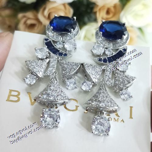 2021春夏 ブルガリ BVLGARI 韓国の人気 イヤリング BVLGARIコピー ブランド 彩色ドリル