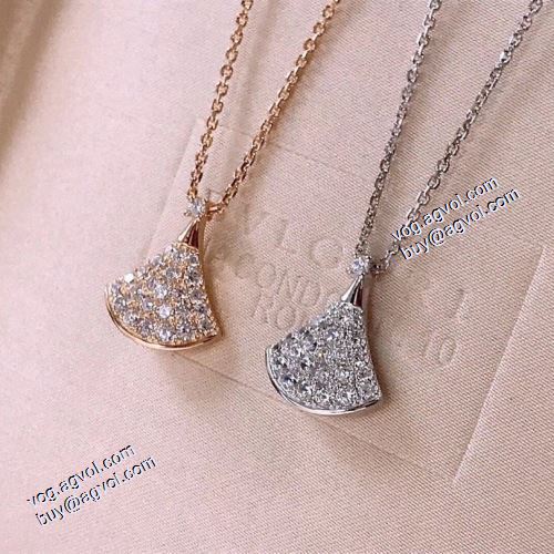 2021春夏 ペンダントトップ ブルガリ BVLGARI 925純銀18 kプラチナダイヤモンド ネックレス 争奪戦必至 2色可選 ブルガリブランド 偽物 通販
