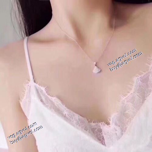 2021春夏 ペンダントトップ ブルガリ BVLGARI 925純銀18 kプラチナダイヤモンド ネックレス 争奪戦必至 2色可選 ブルガリブランド 偽物 通販