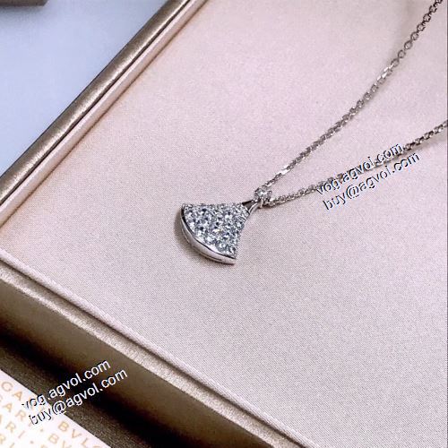 2021春夏 ペンダントトップ ブルガリ BVLGARI 925純銀18 kプラチナダイヤモンド ネックレス 争奪戦必至 2色可選 ブルガリブランド 偽物 通販