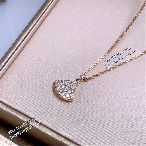 2021春夏 ペンダントトップ ブルガリ BVLGARI 925純銀18 kプラチナダイヤモンド ネックレス 争奪戦必至 2色可選 ブルガリブランド 偽物 通販