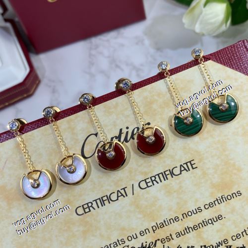 主役になる存在感 カルティエ CARTIER 2021春夏 Amulette de Cartier カルティエ偽物ブランド ロングピアス 3色可選