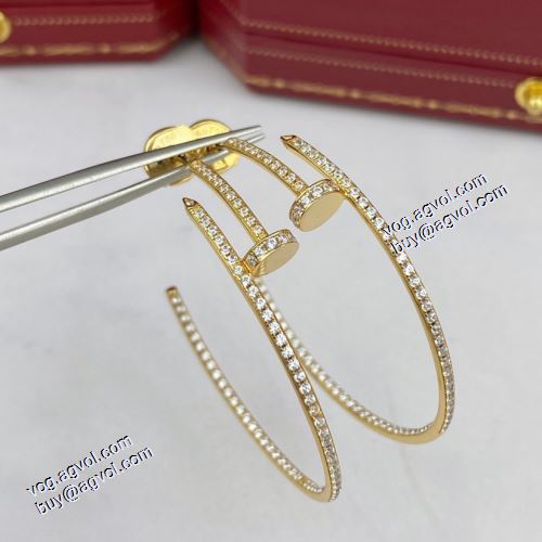 強い魅力を感じる一枚 カルティエ CARTIER 2021春夏 ノンホールピアス CARTIERコピー 3色可選