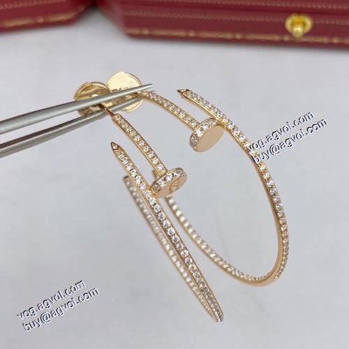 強い魅力を感じる一枚 カルティエ CARTIER 2021春夏 ノンホールピアス CARTIERコピー 3色可選