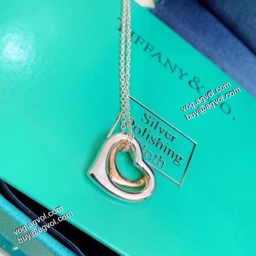 ティファニー Tiffany&Co ★安心★追跡付 2021春夏 ネックレス TIFFANY&COブランド 偽物 通販 ダブルハートのおしゃれなハートのネックレス