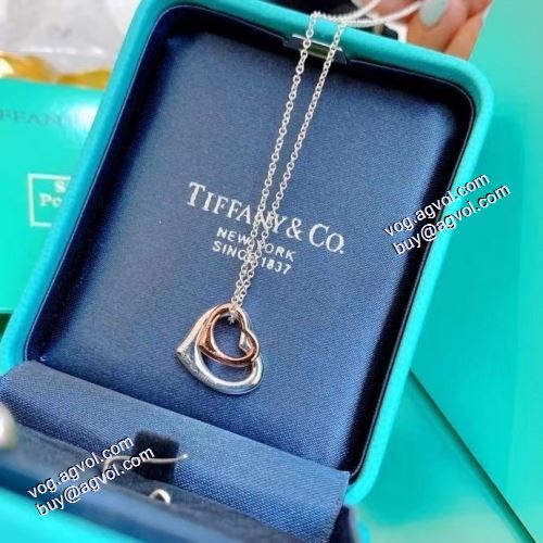 ティファニー Tiffany&Co ★安心★追跡付 2021春夏 ネックレス TIFFANY&COブランド 偽物 通販 ダブルハートのおしゃれなハートのネックレス