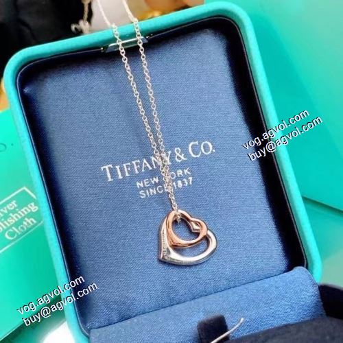 ティファニー Tiffany&Co ★安心★追跡付 2021春夏 ネックレス TIFFANY&COブランド 偽物 通販 ダブルハートのおしゃれなハートのネックレス