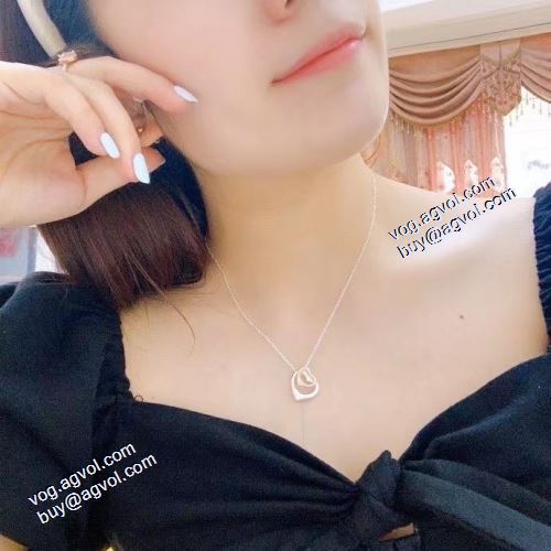 ティファニー Tiffany&Co ★安心★追跡付 2021春夏 ネックレス TIFFANY&COブランド 偽物 通販 ダブルハートのおしゃれなハートのネックレス