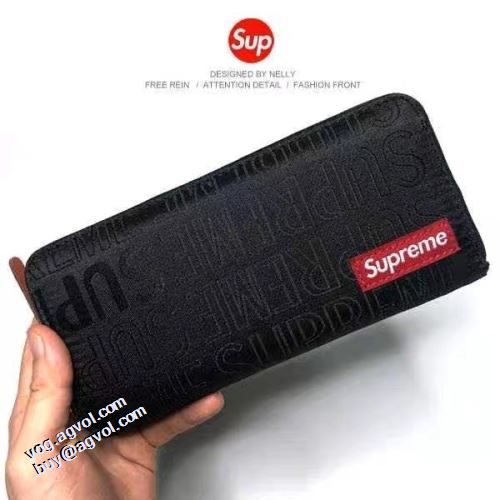 長財布 シュプリームスーパーコピー 激安 2021秋冬 シュプリーム SUPREME 2色可選 ラウンドファスナー 上品上質 なめらかな手触りのバッグ 紙幣入れ 大人のアイテム