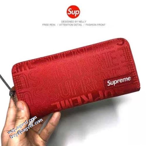 長財布 シュプリームスーパーコピー 激安 2021秋冬 シュプリーム SUPREME 2色可選 ラウンドファスナー 上品上質 なめらかな手触りのバッグ 紙幣入れ 大人のアイテム