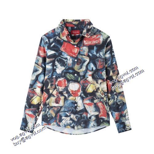 高品質 シュプリーム Supreme 21SS Cans Shirt 海外限定ライン 夏の長袖シャツ SUPREMEブランド コピー