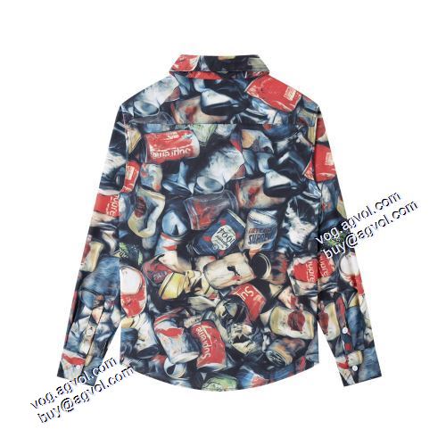 高品質 シュプリーム Supreme 21SS Cans Shirt 海外限定ライン 夏の長袖シャツ SUPREMEブランド コピー