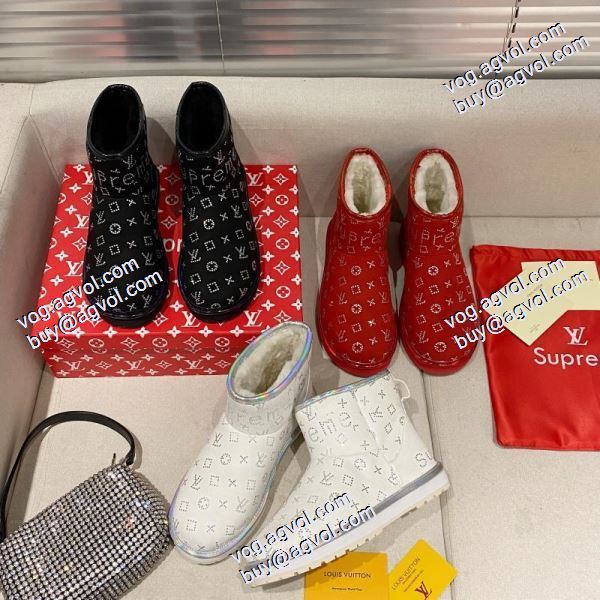 シュプリーム Supreme 2020秋冬 極上の着心地 Supreme LV UGG三者連名 ブーツレディース シュプリームスーパーコピー 冬用防寒 3色可選