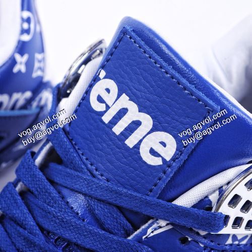 海外セレブ愛用 シュプリーム SUPREME 2021春夏 Air Jordan 4 Louis vuitton x supreme ランニングシューズ シュプリームスーパーコピー スニーカー 2色可選 靴の滑り止め