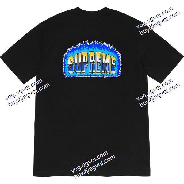 人気が爆発 シュプリーム Supreme 20FW Chromeフレイムアートフォントプリントの半袖Tシャツ シュプリームスーパーコピー 激安 6色可選