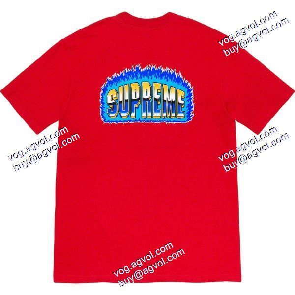 人気が爆発 シュプリーム Supreme 20FW Chromeフレイムアートフォントプリントの半袖Tシャツ シュプリームスーパーコピー 激安 6色可選