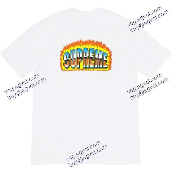 人気が爆発 シュプリーム Supreme 20FW Chromeフレイムアートフォントプリントの半袖Tシャツ シュプリームスーパーコピー 激安 6色可選