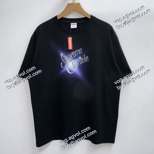 シュプリーム Supreme Clientele Tee キラキラ星LOGOプリント 高級感溢れるデザイン 2020秋冬 SUPREMEコピー ブランド 半袖Tシャツ 2色可選