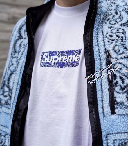 シュプリーム SUPREME ★安心★追跡付 2021春夏 Supreme Bandana Box Logo Tee カシューナッツlogo半袖Tシャツ シュプリームコピー 多色選択可