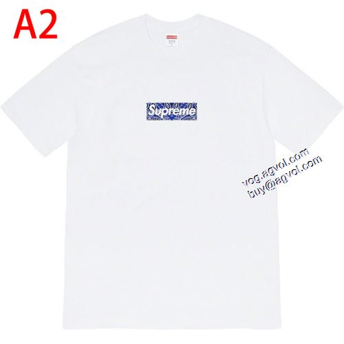 シュプリーム SUPREME ★安心★追跡付 2021春夏 Supreme Bandana Box Logo Tee カシューナッツlogo半袖Tシャツ シュプリームコピー 多色選択可