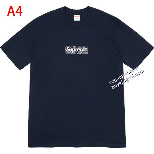 シュプリーム SUPREME ★安心★追跡付 2021春夏 Supreme Bandana Box Logo Tee カシューナッツlogo半袖Tシャツ シュプリームコピー 多色選択可