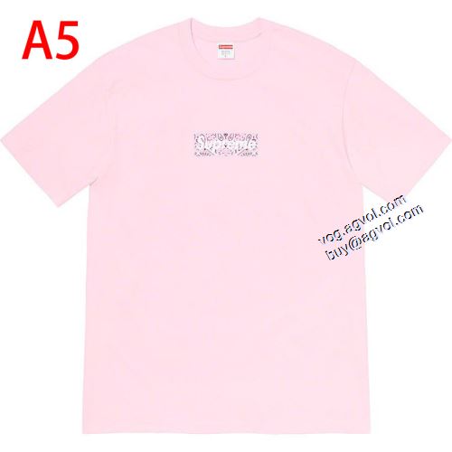 シュプリーム SUPREME ★安心★追跡付 2021春夏 Supreme Bandana Box Logo Tee カシューナッツlogo半袖Tシャツ シュプリームコピー 多色選択可