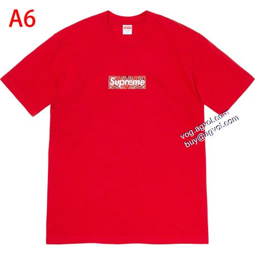 シュプリーム SUPREME ★安心★追跡付 2021春夏 Supreme Bandana Box Logo Tee カシューナッツlogo半袖Tシャツ シュプリームコピー 多色選択可