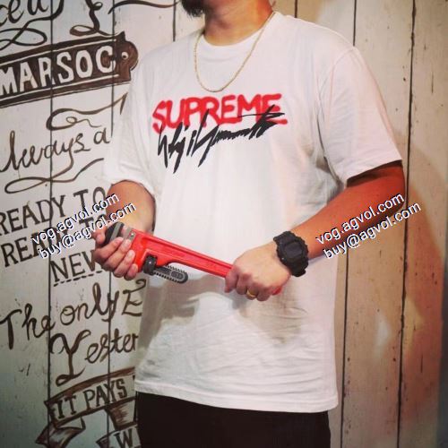 2021春夏 お買得 Supreme X Yohji Yamamoto LOGO TEE 半袖Tシャツ シュプリーム偽物ブランド 2色可選