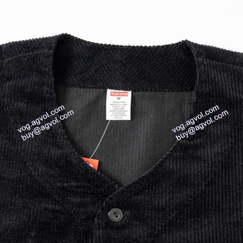 2021春夏 首胸ロゴ シュプリーム SUPREME Corduroy Baseball Jersey 半袖シャツ SUPREMEブランドコピー 3色可選