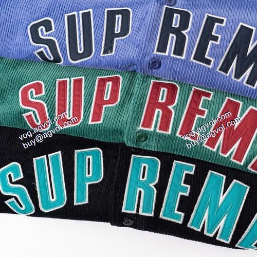 2021春夏 首胸ロゴ シュプリーム SUPREME Corduroy Baseball Jersey 半袖シャツ SUPREMEブランドコピー 3色可選