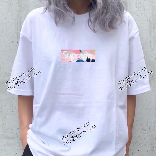 変わらない人気を誇る シュプリーム Supreme 2021SS Emilio Pucci Box Logo Tee 半袖Tシャツ SUPREMEコピーブランド 多色選択可 男女兼用