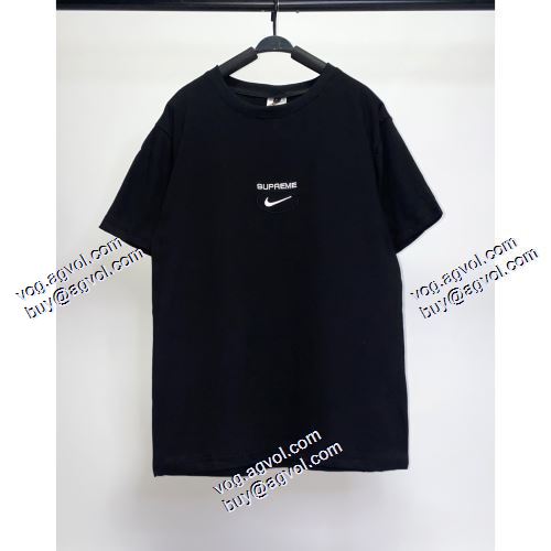 2021春夏 シュプリーム 争奪戦必至 Supreme x Nike 半袖Tシャツ 2色可選 男女兼用 シュプリーム偽物ブランド
